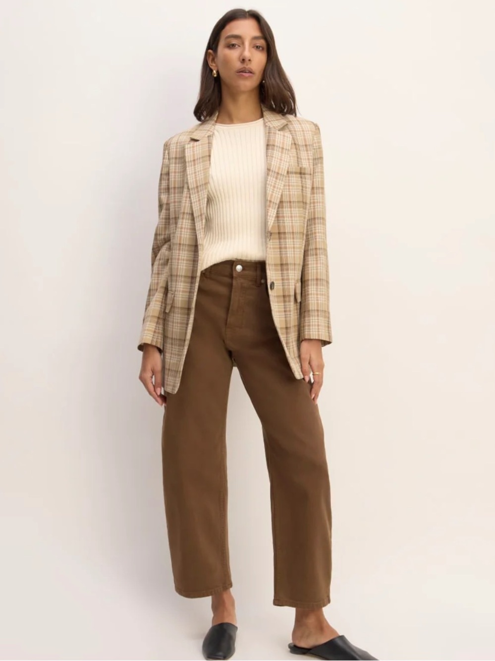 NWT Everlane Way High Curve Jean in Cocoa